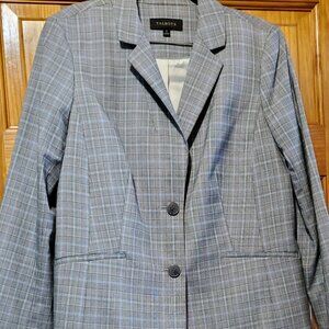 Talbots Springtime Plaid Suit Size 12 Blazer and Faux Wrap Pencil Skirt Size 12